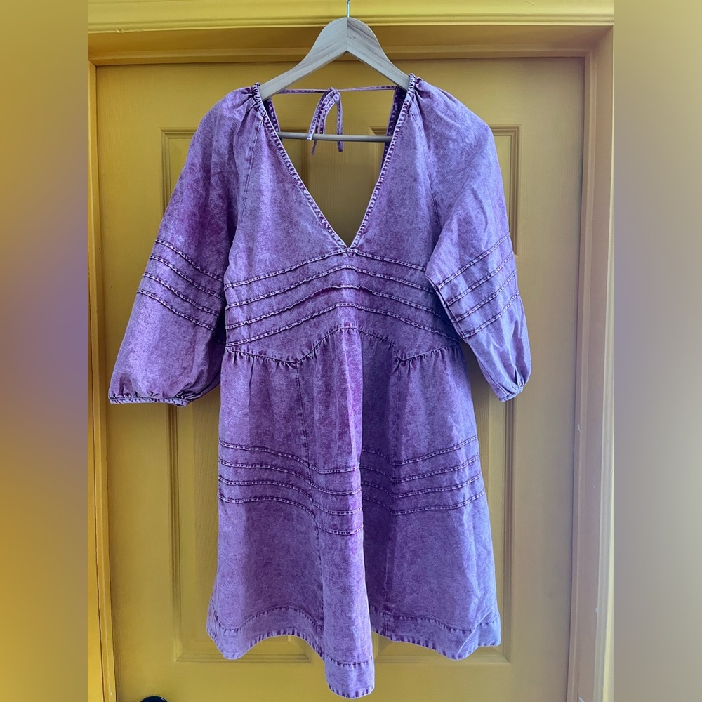 Free People Rose Boho Dress with Embroidered Details